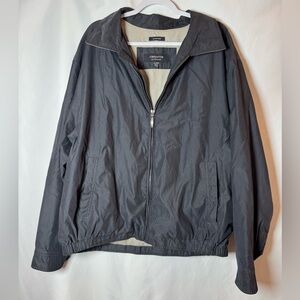 Claiborne Men's Outerwear Black Microfiber Jacket XXL